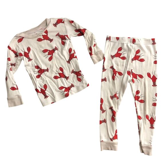 Size 3 New Jammies brand lobster pajamas cotton very good used condition - Picture 1 of 3